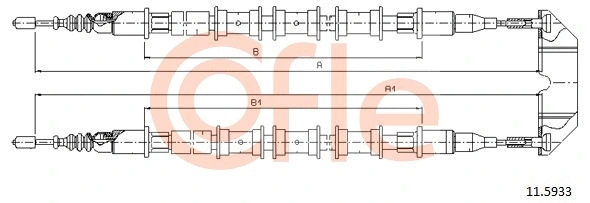 Cable Pull, parking brake (11.5933)