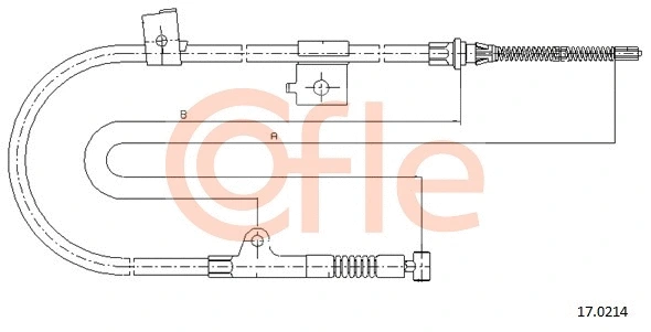 Cable Pull, parking brake (17.0214)