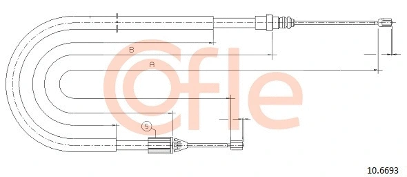 Cable Pull, parking brake (10.6693)
