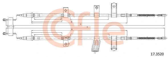 Cable Pull, parking brake (17.3520)