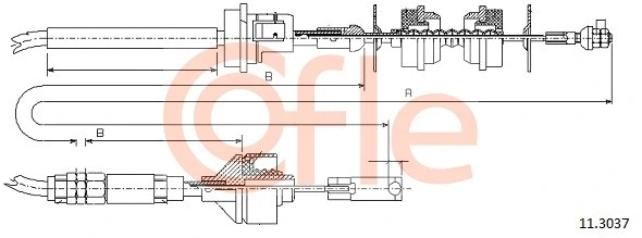 Cable Pull, clutch control (11.3037)