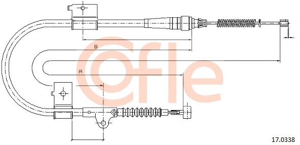 Cable Pull, parking brake (17.0338)