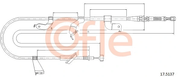 Cable Pull, parking brake (17.5137)