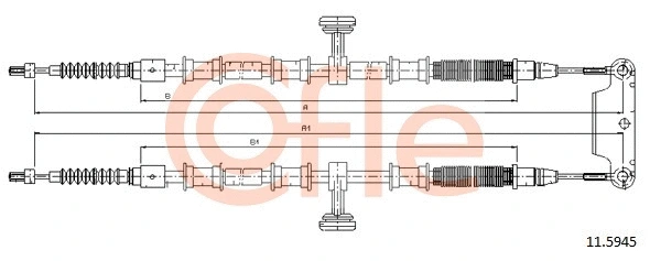 Cable Pull, parking brake (11.5945)