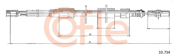 Cable Pull, parking brake (10.734)