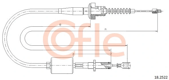 Cable Pull, clutch control (18.2522)