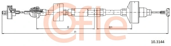 Cable Pull, clutch control (10.3144)