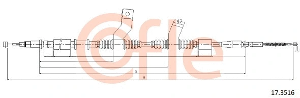 Cable Pull, parking brake (17.3516)