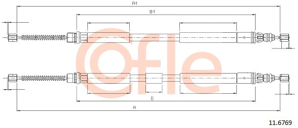 Cable Pull, parking brake (11.6769)