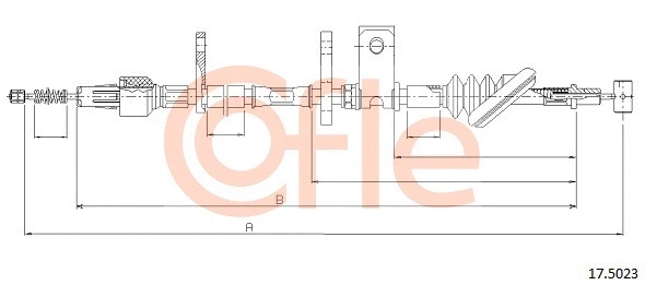 Cable Pull, parking brake (17.5023)