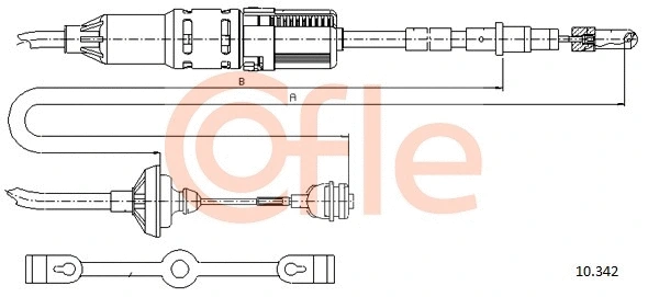 Cable Pull, clutch control (10.342)