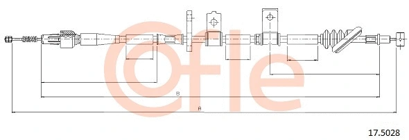 Cable Pull, parking brake (17.5028)