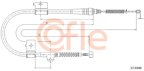 Cable Pull, parking brake (17.0340)