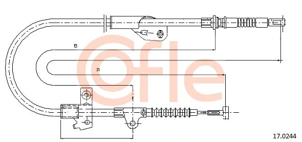 Cable Pull, parking brake (17.0244)