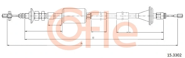 Cable Pull, clutch control (15.3302)