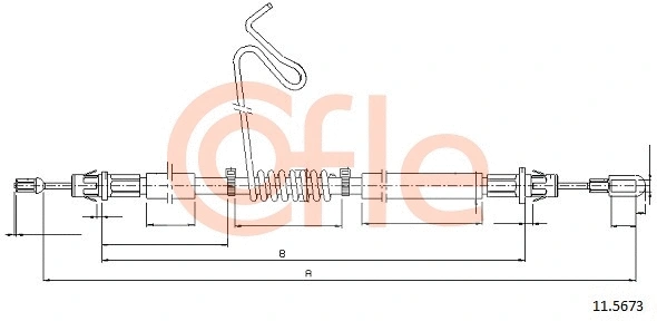 Cable Pull, parking brake (92.11.5673)