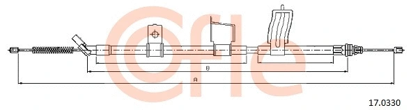Cable Pull, parking brake (17.0330)
