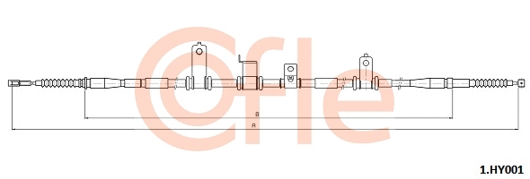 Cable Pull, parking brake (1.HY001)