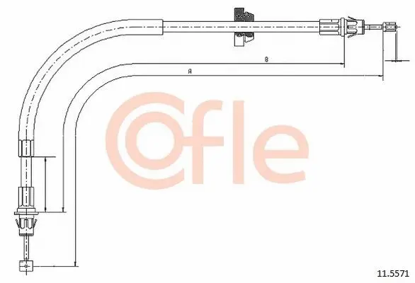 Cable Pull, parking brake (11.5571)