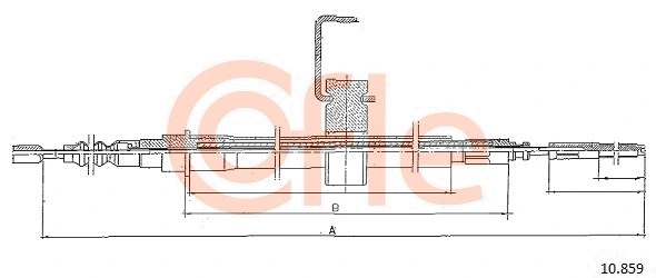 Cable Pull, parking brake (10.859)