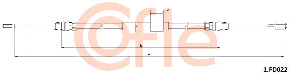 Cable Pull, parking brake (1.FD022)