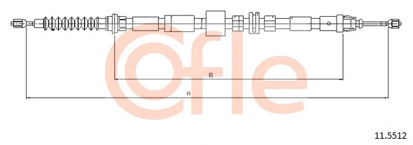Cable Pull, parking brake (11.5512)