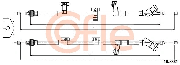 Cable Pull, parking brake (10.5381)