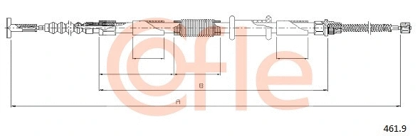 Cable Pull, parking brake (461.9)