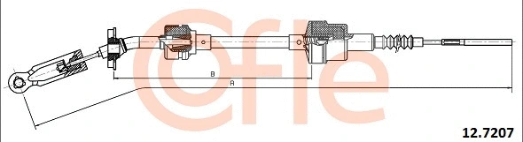 Cable Pull, clutch control (12.7207)