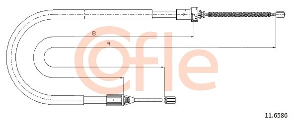 Cable Pull, parking brake (11.6586)