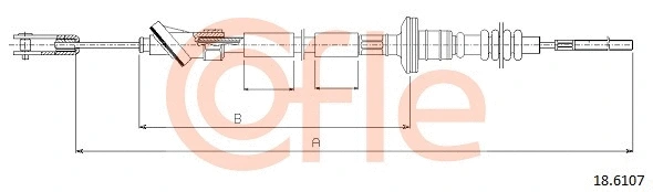 Cable Pull, clutch control (18.6107)