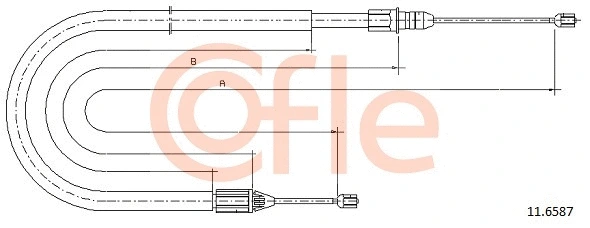 Cable Pull, parking brake (11.6587)