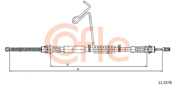 Cable Pull, parking brake (11.5578)