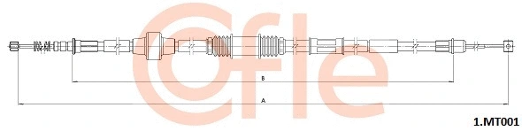 Cable Pull, parking brake (1.MT001)
