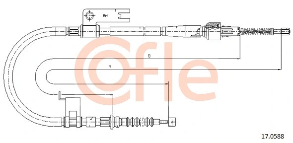 Cable Pull, parking brake (17.0588)
