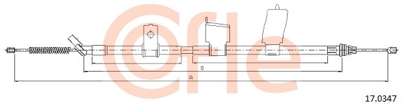 Cable Pull, parking brake (17.0347)