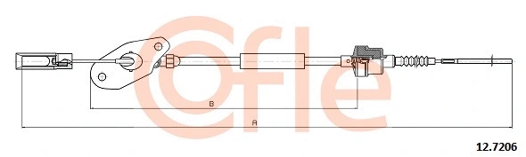 Cable Pull, clutch control (12.7206)
