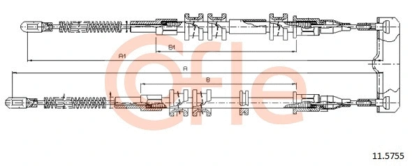 Cable Pull, parking brake (11.5755)