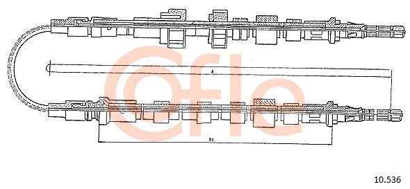 Cable Pull, parking brake (10.536)