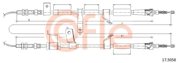 Cable Pull, parking brake (17.5058)