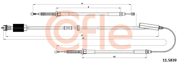Cable Pull, parking brake (11.5839)