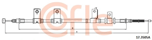 Cable Pull, parking brake (17.3505A)