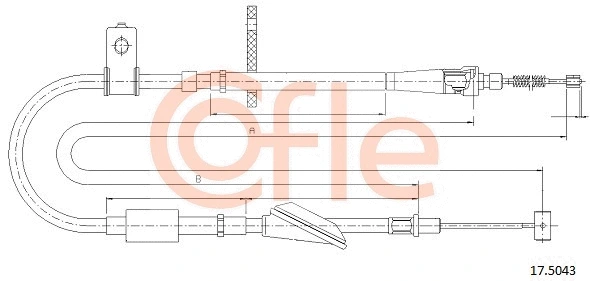 Cable Pull, parking brake (17.5043)