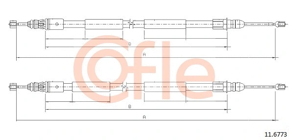 Cable Pull, parking brake (11.6773)