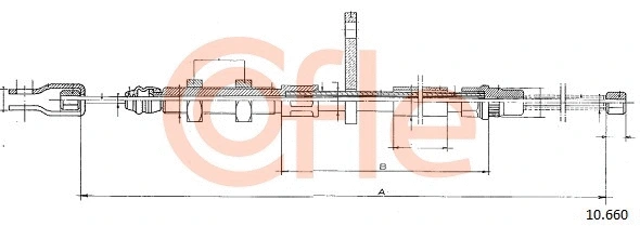 Cable Pull, parking brake (10.660)