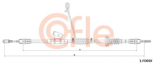Cable Pull, parking brake (1.FD010)