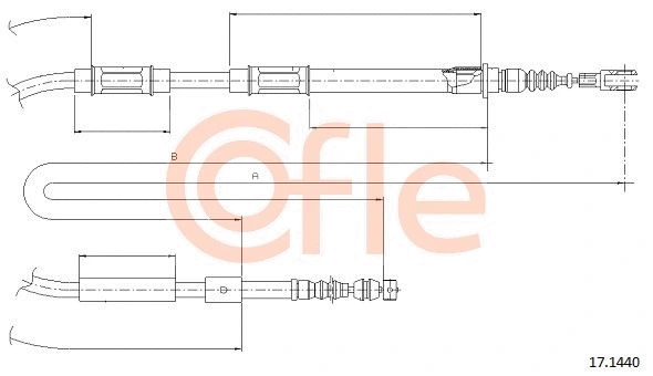 Cable Pull, parking brake (17.1440)