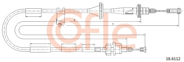 Cable Pull, clutch control (18.6112)