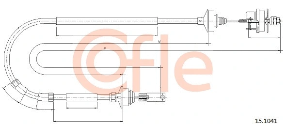 Cable Pull, clutch control (15.1041)