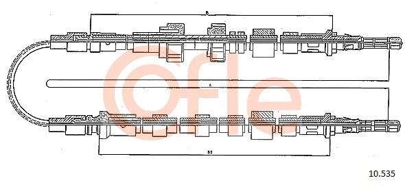 Cable Pull, parking brake (10.535)